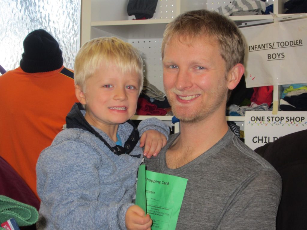 Our youngest personal shopper helped his dad during the shop.